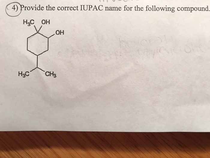 Provide the correct iupac name for con