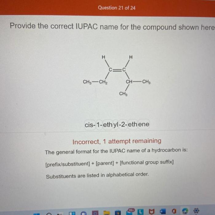 Provide the correct iupac name for con