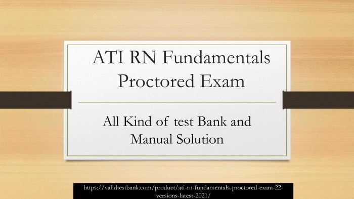 Ati rn fundamentals 2019 proctored exam